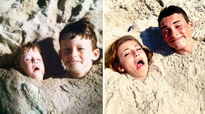 Πριν και μετά: Παιδικές φωτογραφίες αναπαράγονται &#8230;πολλά χρόνια μετά! Το αποτέλεσμα θα σας ενθουσιάσει !!!