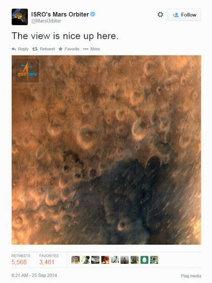 Αυτή είναι η πρώτη φωτογραφία του Άρη από τον δορυφόρο της Ινδίας